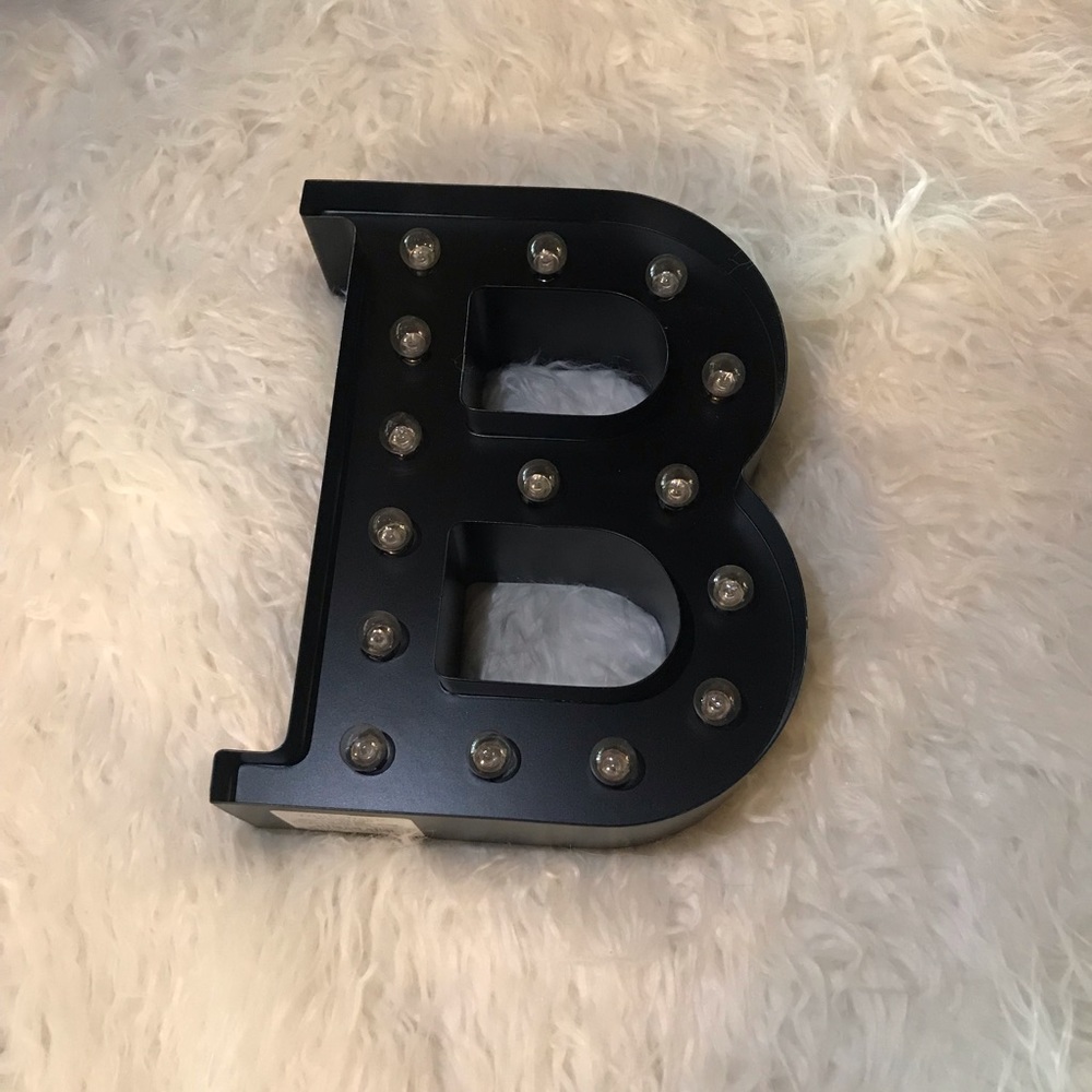 Letter B black marquee light from Target